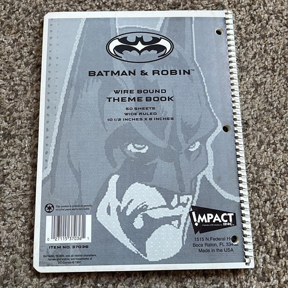 Vintage 1997 Batman & Robin Mr. freeze spiral notebook - Picture 2 of 4